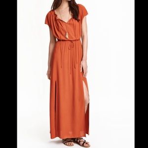Maxi Bohemian Dress with Front Slits